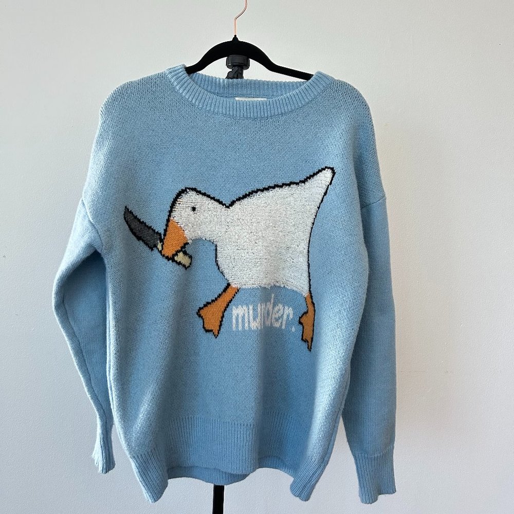 AELFRIC EDEN FUNNY GOOSE SWEATER (SIZE SMALL)